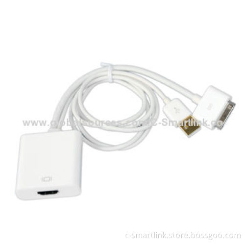 Digital AV HDMI® Adapter to HDTV for New iPad 2, 3, iPhone 4S/4G/iPod Touch with USB Charging